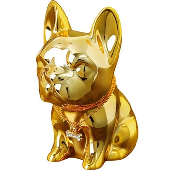 BUF Γαλλικό μπουλντόγκ Housekeeper Piggy Bank Dog Saving Money Box Χαριτωμένο κουτάβι διακόσμηση σπιτιού Ειδώλια Διακοσμητικά επιφάνειας εργασίας