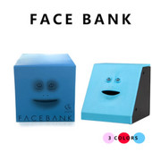 1 db 3 színű Vicces arc, pénztartó edény, pénzevés, érme bankdoboz, bolondok napi kreatív automatikus megtakarítás arcbank játék újdonság gyerekajándék SW