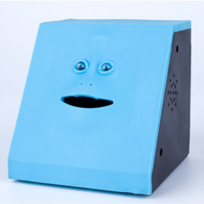 1 db 3 színű Vicces arc, pénztartó edény, pénzevés, érme bankdoboz, bolondok napi kreatív automatikus megtakarítás arcbank játék újdonság gyerekajándék SW