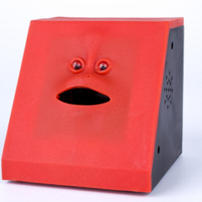 1 db 3 színű Vicces arc, pénztartó edény, pénzevés, érme bankdoboz, bolondok napi kreatív automatikus megtakarítás arcbank játék újdonság gyerekajándék SW