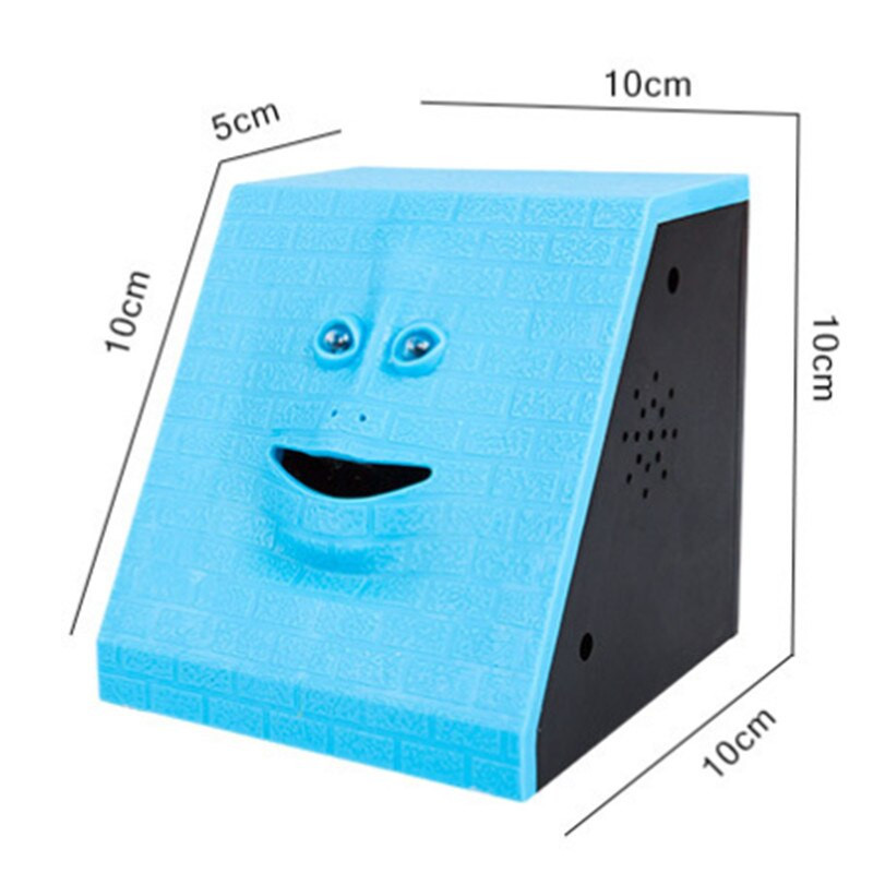1 db 3 színű Vicces arc, pénztartó edény, pénzevés, érme bankdoboz, bolondok napi kreatív automatikus megtakarítás arcbank játék újdonság gyerekajándék SW