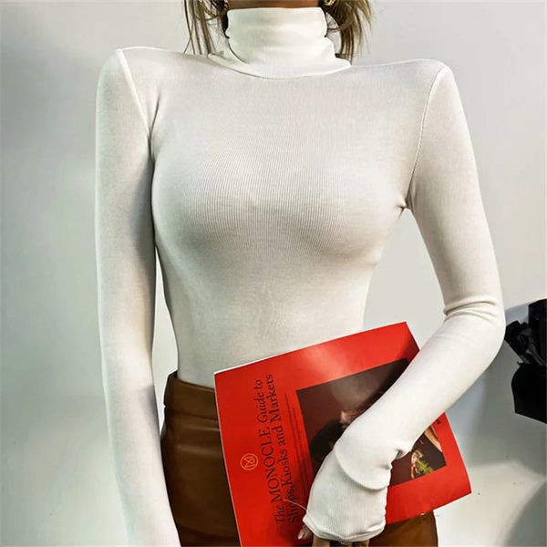 Sieviešu ikdienas bodijs ar augstu apkakli