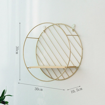 Nordic Ins Iron Art Rack siena Nemokama štampavimo laikymo lentyna Svetainės kambarys Miegamojo siena Namų dekoravimo stovas Home Decore