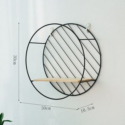 Nordic Ins Iron Art Rack siena Nemokama štampavimo laikymo lentyna Svetainės kambarys Miegamojo siena Namų dekoravimo stovas Home Decore