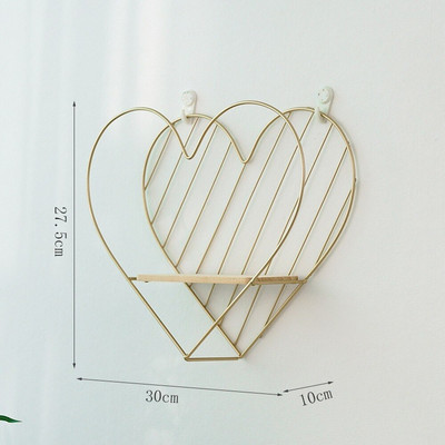 Nordic Ins Iron Art Rack siena Nemokama štampavimo laikymo lentyna Svetainės kambarys Miegamojo siena Namų dekoravimo stovas Home Decore