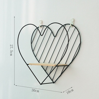 Nordic Ins Iron Art Rack siena Nemokama štampavimo laikymo lentyna Svetainės kambarys Miegamojo siena Namų dekoravimo stovas Home Decore