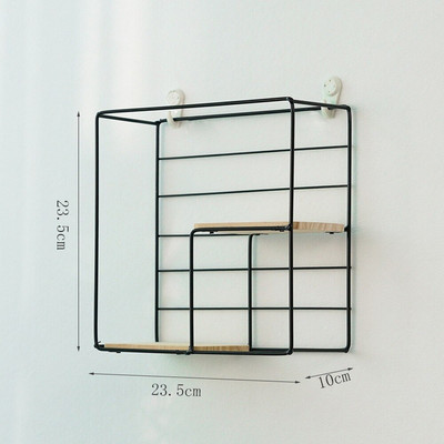 Nordic Ins Iron Art Rack siena Nemokama štampavimo laikymo lentyna Svetainės kambarys Miegamojo siena Namų dekoravimo stovas Home Decore