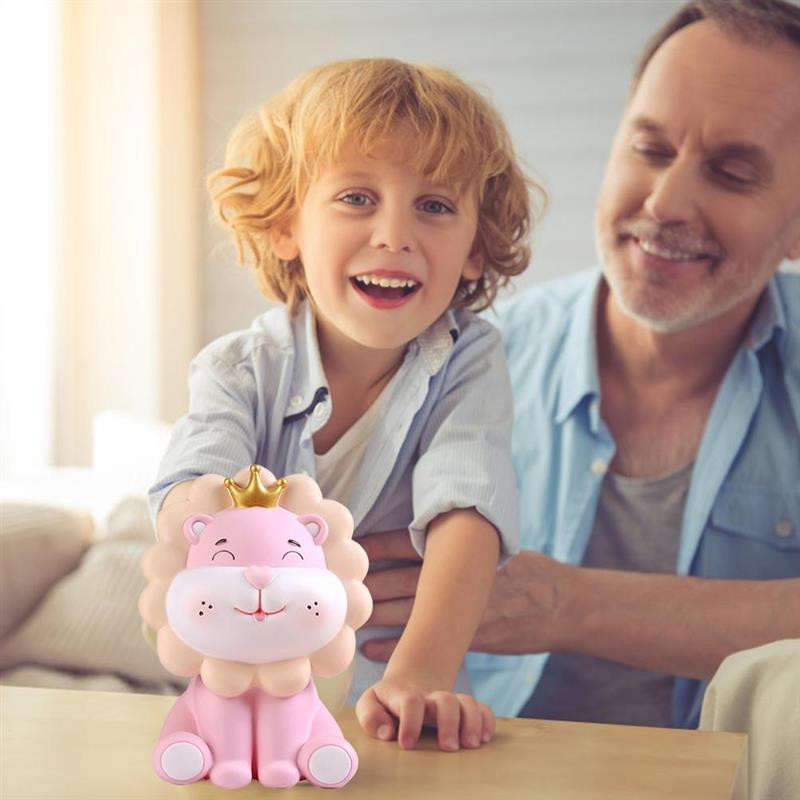 Lions Money Bank Vinilinis monetų bankas Vaikai Mieli Piggy Banks Namų dekoravimas Gyvūnų Figūrėlės Taupymo dėžutė Gimtadienio dovanoms