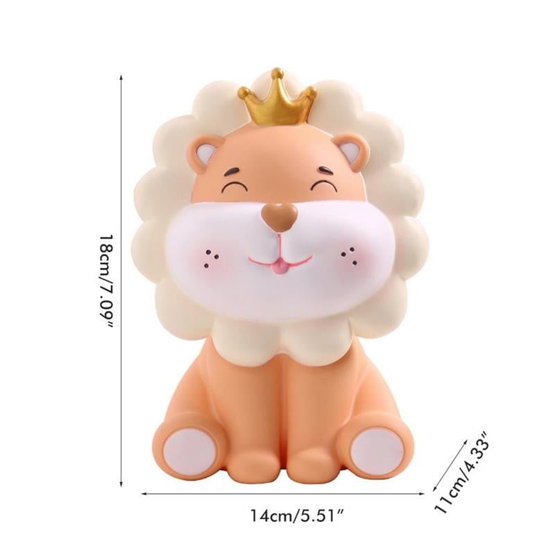 Lions Money Bank Vinilinis monetų bankas Vaikai Mieli Piggy Banks Namų dekoravimas Gyvūnų Figūrėlės Taupymo dėžutė Gimtadienio dovanoms