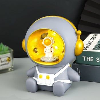 Creative Night Light Spaceman Piggy Bank Unbreakable Παιδιά Παιδιά Χρήματα Κέρμα αποθήκευσης Βάζου Κουτί για γενέθλια Δώρα Παιχνίδια