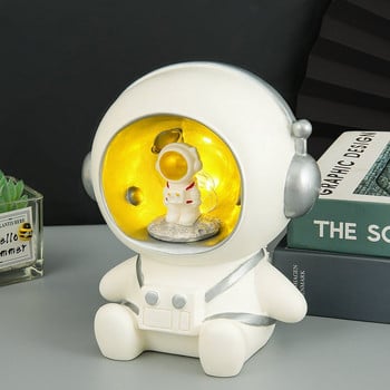 Creative Night Light Spaceman Piggy Bank Unbreakable Παιδιά Παιδιά Χρήματα Κέρμα αποθήκευσης Βάζου Κουτί για γενέθλια Δώρα Παιχνίδια