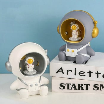 Creative Night Light Spaceman Piggy Bank Unbreakable Παιδιά Παιδιά Χρήματα Κέρμα αποθήκευσης Βάζου Κουτί για γενέθλια Δώρα Παιχνίδια