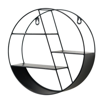 Falra szerelhető lebegő polc geometriájú fémhuzal Hatszög tároló polcok Nappali dekoratív fali polc.