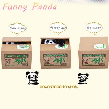 Χαριτωμένο αυτόματο κλεμμένο κέρμα Piggy Bank Panda White Cat Money Box Κουτί εξοικονόμησης χρημάτων Δώρα για παιδιά