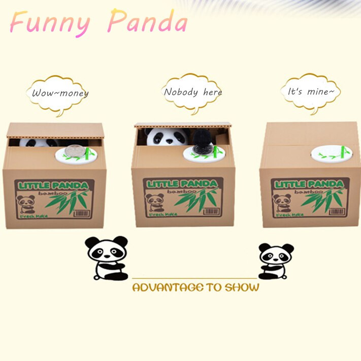 Aranyos automata lopott érme malacpersely Panda fehér macska persely Pénztakarék doboz Pénzesdoboz Ajándékok gyerekeknek