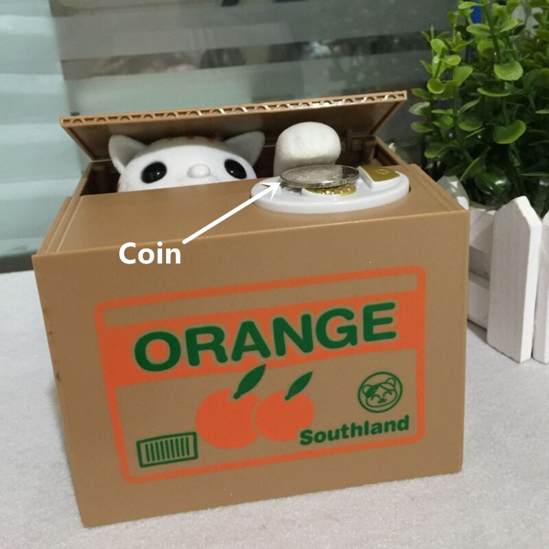 Aranyos automata lopott érme malacpersely Panda fehér macska persely Pénztakarék doboz Pénzesdoboz Ajándékok gyerekeknek