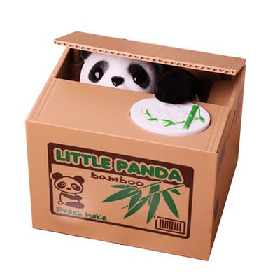 Panda Coin Box Kids Money Bank Automatic Money Saving Piggy Bank Δώρο για παιδιά Coin Piggy Money Saving Box Χριστουγεννιάτικο δώρο