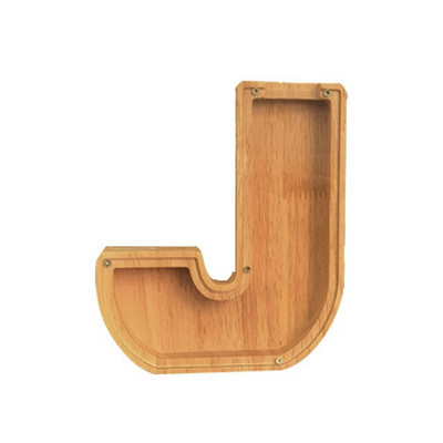 Piggy Bank Laiško formos pinigų dėžutė Medinė monetų taupymo dėžutė Monetų laikymo dėžutės Kūrybingos skaidrios darbastalio dekoro rankdarbių dovana