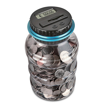 USD EURO GBP Касичка Електронна цифрова LCD кутия за спестяване на пари Брояч за броене на монети Буркан с монети Кутия за съхранение на монети Депозит на пари