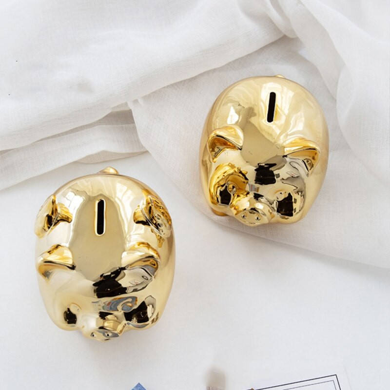 Kerámia arany malacpersely aranyos érme malacpersely Kreatív lakberendezés Lucky Pig Dekoráció
