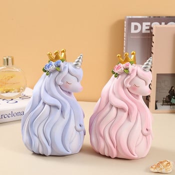 Κουμπαράς Princess Unicorn για παιδιά Παιδιά Ενήλικες Χαριτωμένη νεράιδα Ζώο Χρήματα Ταμιευτήριο Θήκη νομισμάτων Αποθήκευση Kawaii Διακόσμηση δωματίου