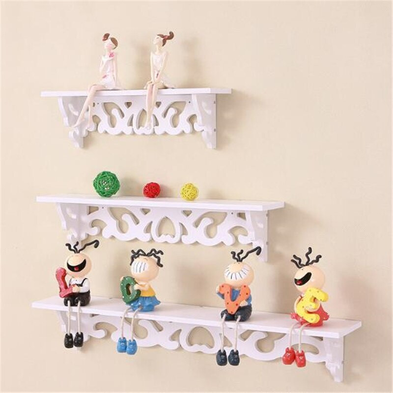 1db fehér falra akasztható polc áruk kényelmes állványos tároló tartó otthoni hálószoba dekoráció párkány lakberendezés