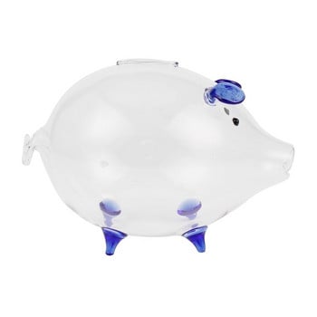 Pig Piggy Bank Κουτιά χρημάτων Κουμπί κερμάτων Χαριτωμένο διαφανές γυάλινο αναμνηστικό δώρο γενεθλίων για παιδιά Παιδιά