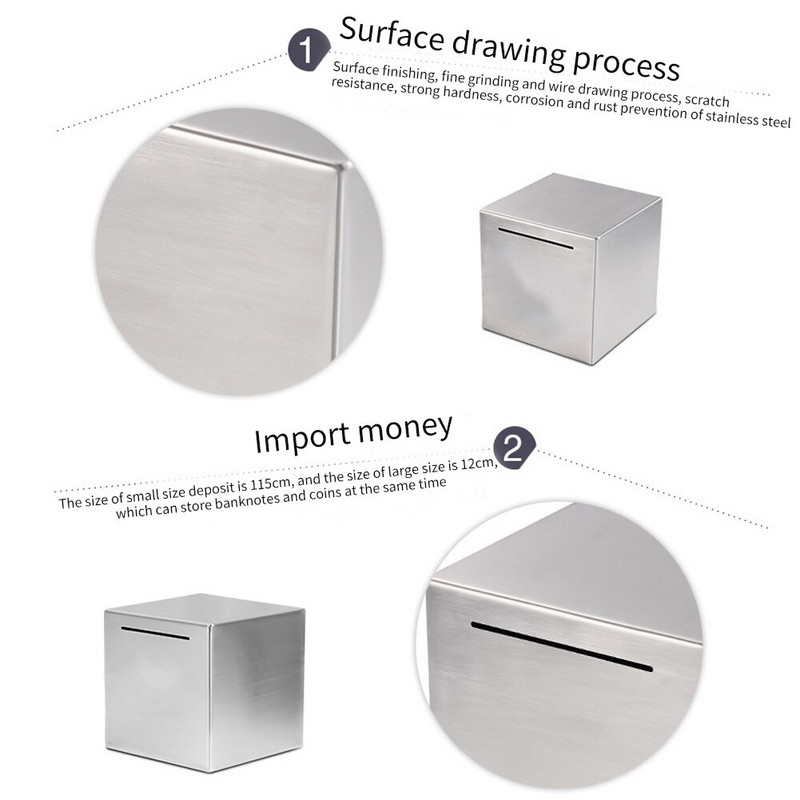 A malacpersely biztonságos megtakarítás felnőtteknek csak asztali érmét takaríthat meg, papírpénzt, rozsdamentes acél ajándékot, lakberendezési szerelmes betéti dobozt, kemény