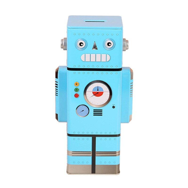 L21C Cute Robot Coin Bank Box Κινούμενα σχέδια Βάζο χρημάτων Εξοικονόμηση μετρητών για παιδιά Ενήλικες Αγόρια Κορίτσι