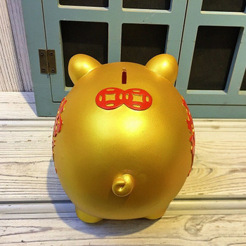 Golden Piggy Bank Creative Cartoon Piggy Large Money Saving Box Ανταλλαγή αλλαγής Κουτί κερμάτων για παιδιά Δώρο ενηλίκων Hucha
