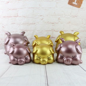 Didelis auksinis kiaulės banknotas Pinigų dėžutė Kiaulės metų talismanas Laimingos kiaulės kūdikio gimtadienio dovana Piggy Bank namų dekoravimas