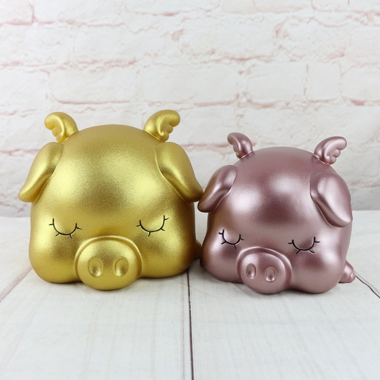 Didelis auksinis kiaulės banknotas Pinigų dėžutė Kiaulės metų talismanas Laimingos kiaulės kūdikio gimtadienio dovana Piggy Bank namų dekoravimas