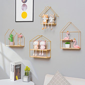 Háztartási kellékek Dekoratív fali párkányok Polcok könyvekhez a falon Hálószoba sarokpolc virágokhoz Frame Nordic Home Dekoráció