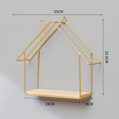 Háztartási kellékek Dekoratív fali párkányok Polcok könyvekhez a falon Hálószoba sarokpolc virágokhoz Frame Nordic Home Dekoráció