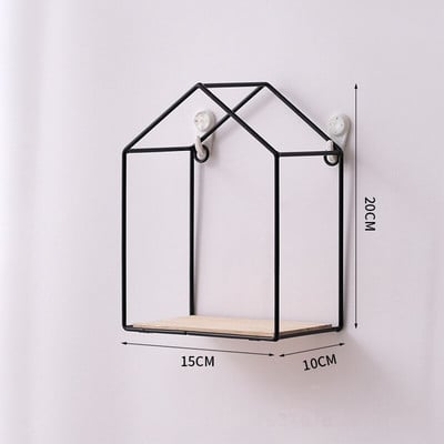 Háztartási kellékek Dekoratív fali párkányok Polcok könyvekhez a falon Hálószoba sarokpolc virágokhoz Frame Nordic Home Dekoráció