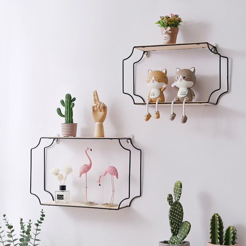 Suporturi de decorare pentru afisare Raft pentru camera copiilor Arta metalica pe perete Rafturi de perete pentru dormitor Decorare camera de zi Decor pentru casa Modern DIY