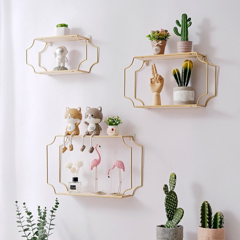 Suporturi de decorare pentru afisare Raft pentru camera copiilor Arta metalica pe perete Rafturi de perete pentru dormitor Decorare camera de zi Decor pentru casa Modern DIY