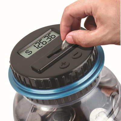 Piggy Bank pult érme Elektronikus digitális LCD számláló érme takarékdoboz tégely érmék tárolódoboz Usd euró Gbp pénz