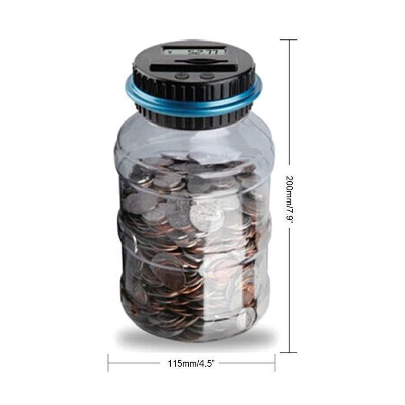 Piggy Bank pult érme Elektronikus digitális LCD számláló érme takarékdoboz tégely érmék tárolódoboz Usd euró Gbp pénz