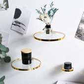 Paprastas stiklinių briaunų dekoravimas Namų paauglių svetainė miegamasis Sienų apdaila Lentyna Augalas gėlių vazonų stovas Augalų dekoratyvinis stovas