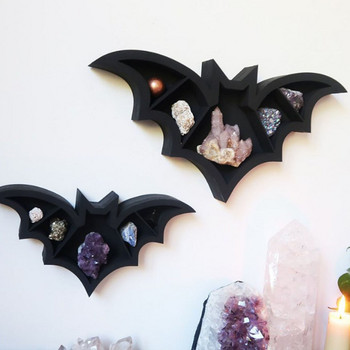 Ράφι νυχτερίδας Ράφι φέρετρο Κρυστάλλινο ράφι Spooky πλωτά ράφια Goth διακόσμηση Ράφι για νυχτερίδες Ράφι κουζίνας Υπνοδωμάτιο Διακόσμηση τοίχου