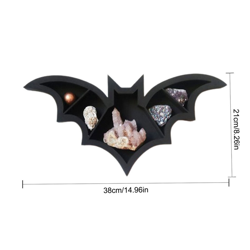 Sikspārņu plaukts zārka plaukts kristāla plaukts spooky peldošie plaukti gotu dekori Sikspārņu plaukts plaukts virtuves guļamistabas sienas dekors