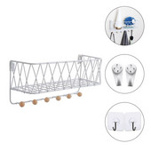 Montirani ukrasi za dom Stalak za pohranu Držač ključeva Zidna kuka Nordijsko minimalistička zidna polica od kovanog željeza