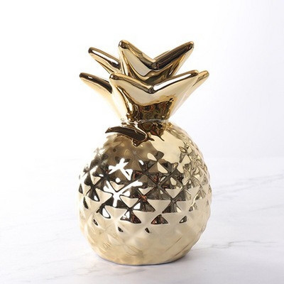 Hot Sale 3D Gyümölcs alakú érme bank Ananász Piggy bank Arany takarékdoboz születésnapi ajándék fehér színű ATM készpénztartó doboz