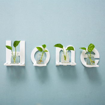 4 τμχ HOME LOVE Letter Επιτοίχιο Κρεμαστό σε γλάστρα Φυτό Αποθήκευση Ράφι Διακόσμηση δωματίου