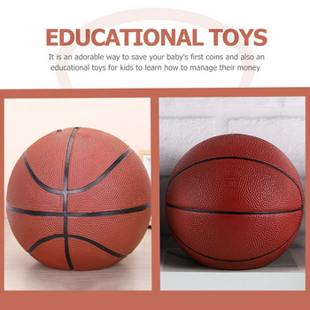 Bank Piggy Basketball Money Kids Sports Box Βάζο άθραυστο Creative Soccer Banks Ρητίνη Διακοσμήσεις