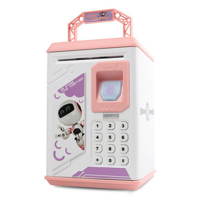 Pușculiță cu amprentă Parolă pentru copii Cutie de depozitare pentru monede de bani în desene animate Cutie de economisire a monedelor de bani pentru copii Jucării noutate