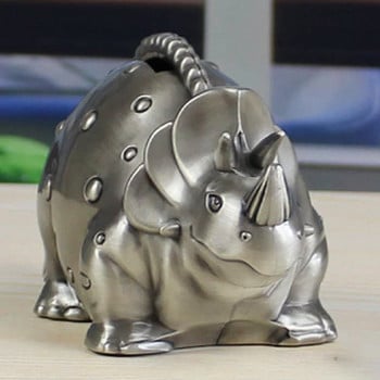 1 ΤΕΜ. Χειροτεχνία από κράμα ψευδάργυρου Creative Dinosaur Piggy Bank Animal Piggy Bank Διακόσμηση σπιτιού Παιδικά παιχνίδια