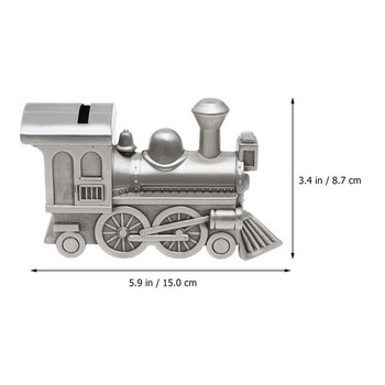 Δώρο γενεθλίων Δώρο γενεθλίων Διακόσμηση επιτραπέζιου υπολογιστή με μεταλλική χειροτεχνία Κουμπαράς Κουμπαράς σε σχήμα κερμάτων Steam Train Pot