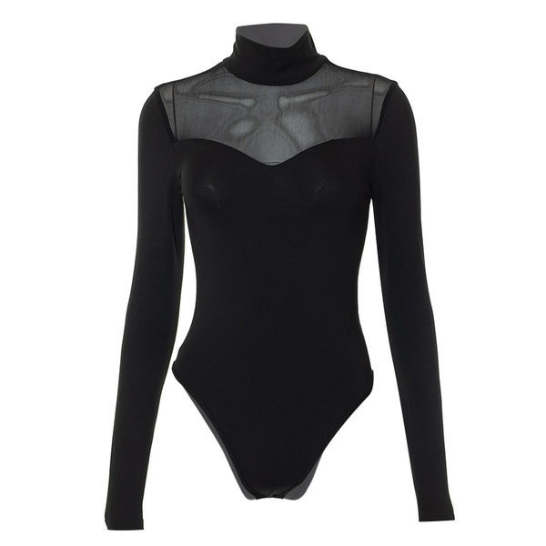 Moteriškas tinklinis kombinezonas ilgomis rankovėmis